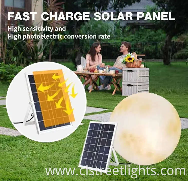 Eco-Friendly Round Solar Garden Light with Warm Glow